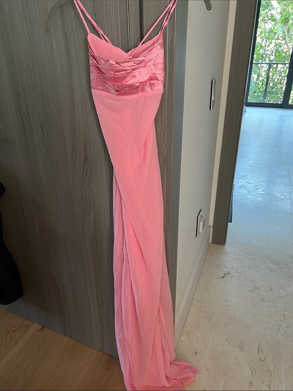 REVOLVE Pink Spaghetti-Strap Maxi Dress with High Slit - Picture 3 of 10